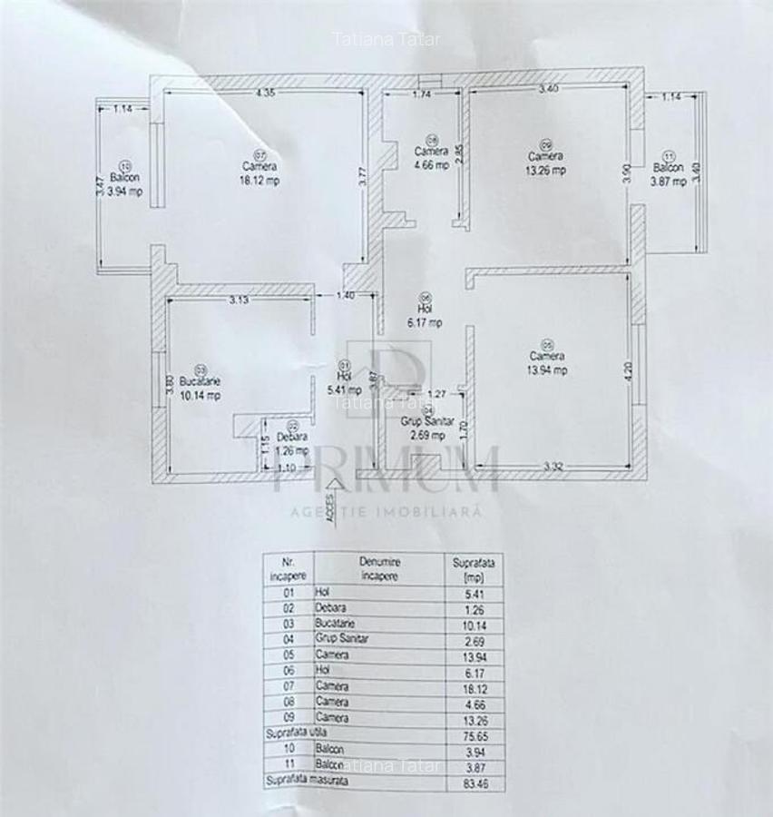 Saguna-Timocului - 3 camere - decomandat - centrala proprie - 13
