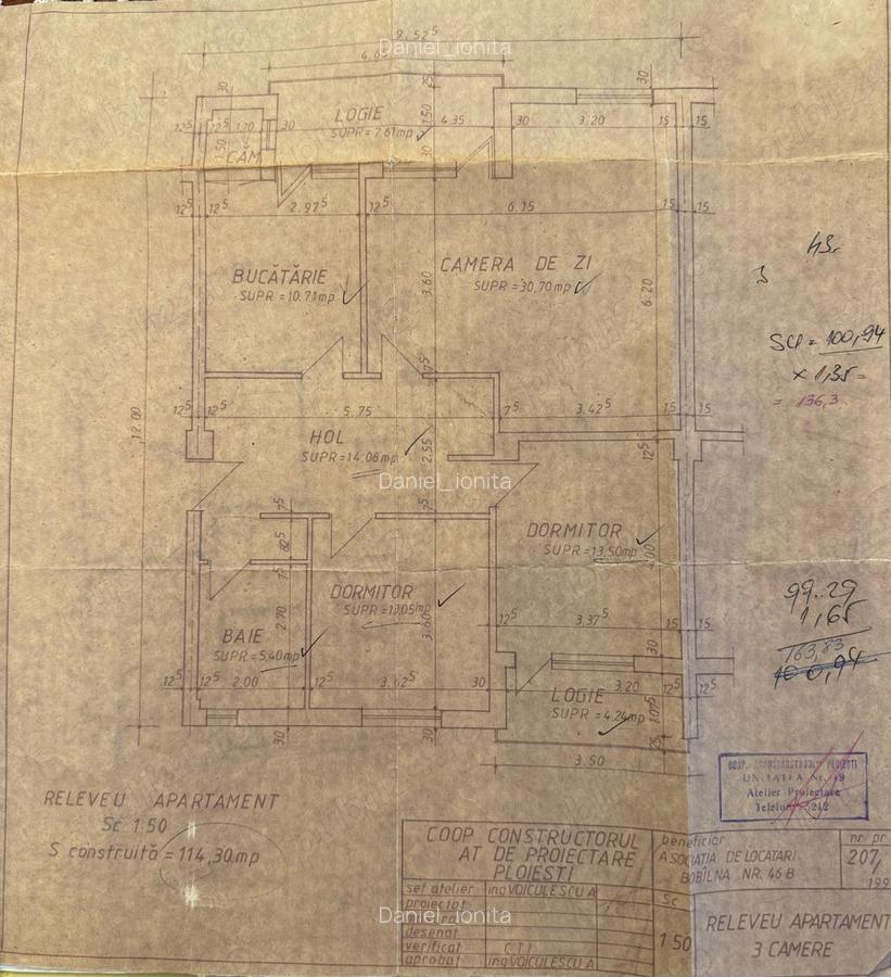 Vand apartament 3 camere100 mp - 7