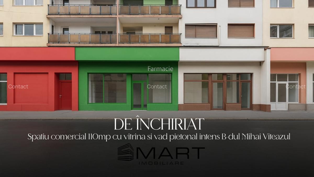 NOU! Spatiu comercial 110mp cu vitrina la strada Mihai Viteazul - 1