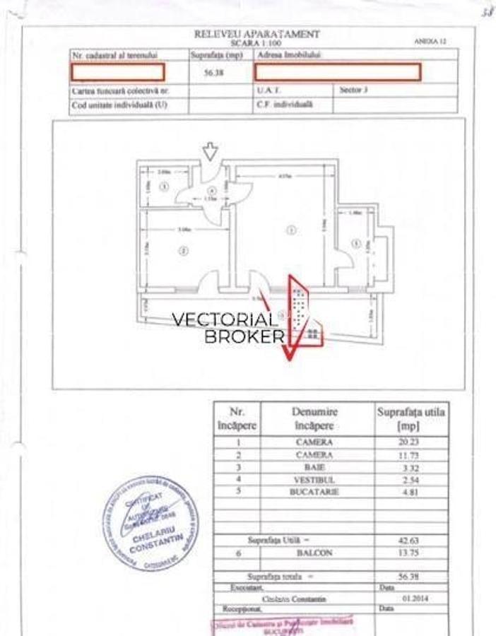 2 camere, Decebal,bloc nou - 12