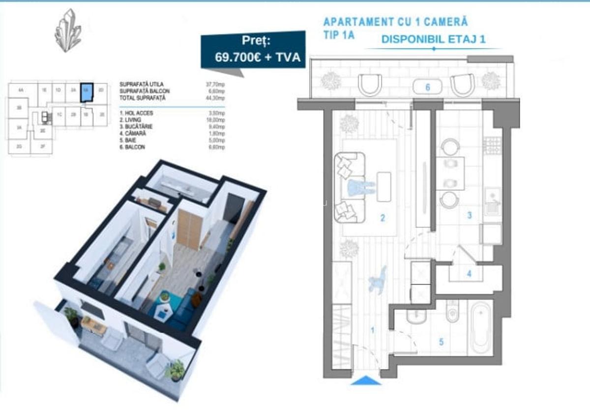 APARTAMENT 1 CAMERA , NICOLINA , CONSTRUCTIE PREMIUM - 8 APARTAMENT 1 CAMERA , NICOLINA , CONSTRUCTIE PREMIUM - 8