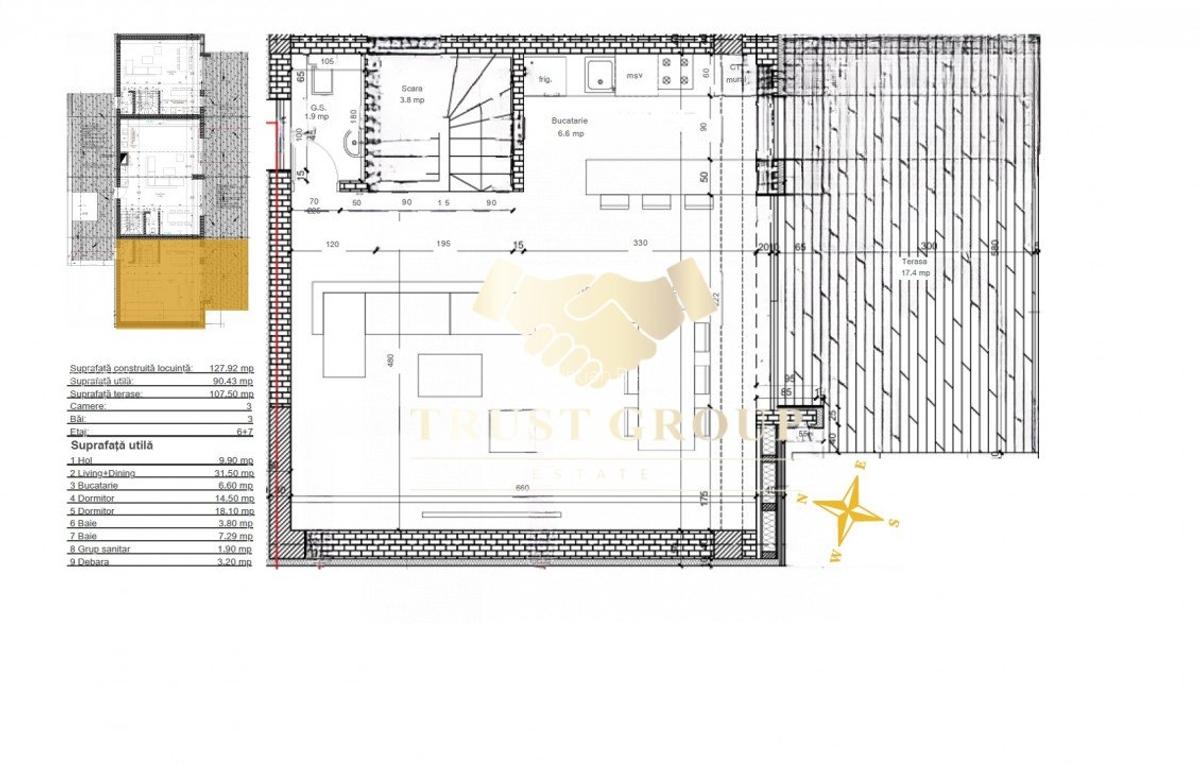 Apartament cu 3 camere decomandat în Băneasa - 4