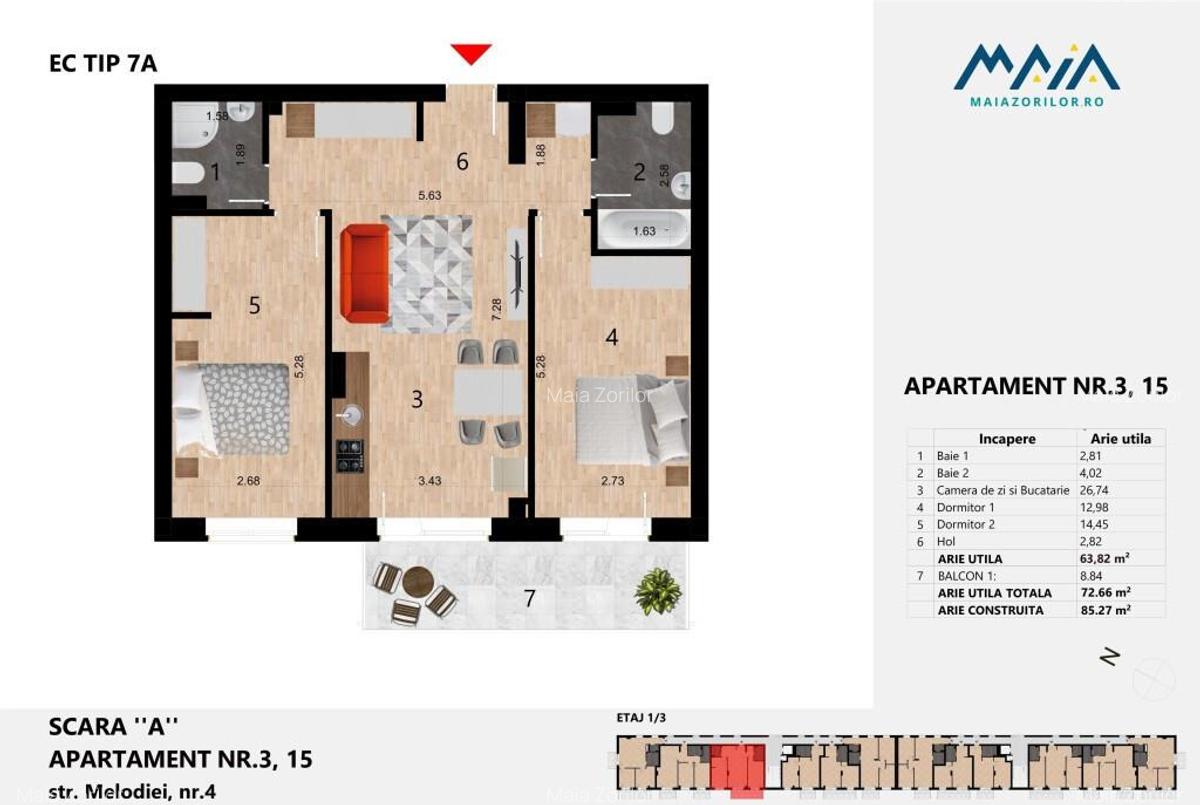 Apartament Premium | Cluj Zorilor | Langa liceul Waldorf | C - 1
