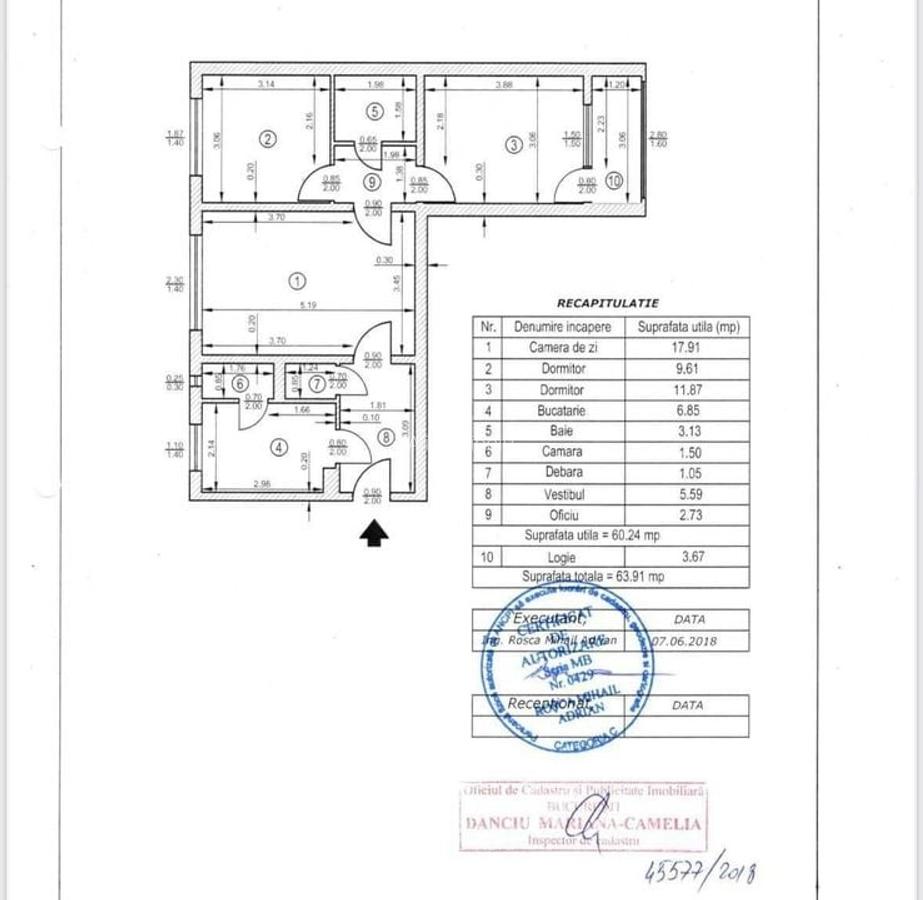 Apartament cu 3 camere semidecomandat în Titan - 2