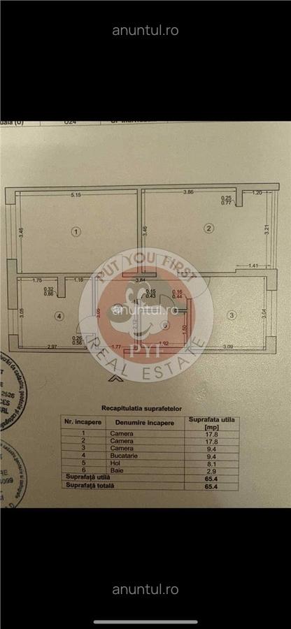 Titan | Apartament 3 camere | Decomandat | 65mp | B11549 - 7