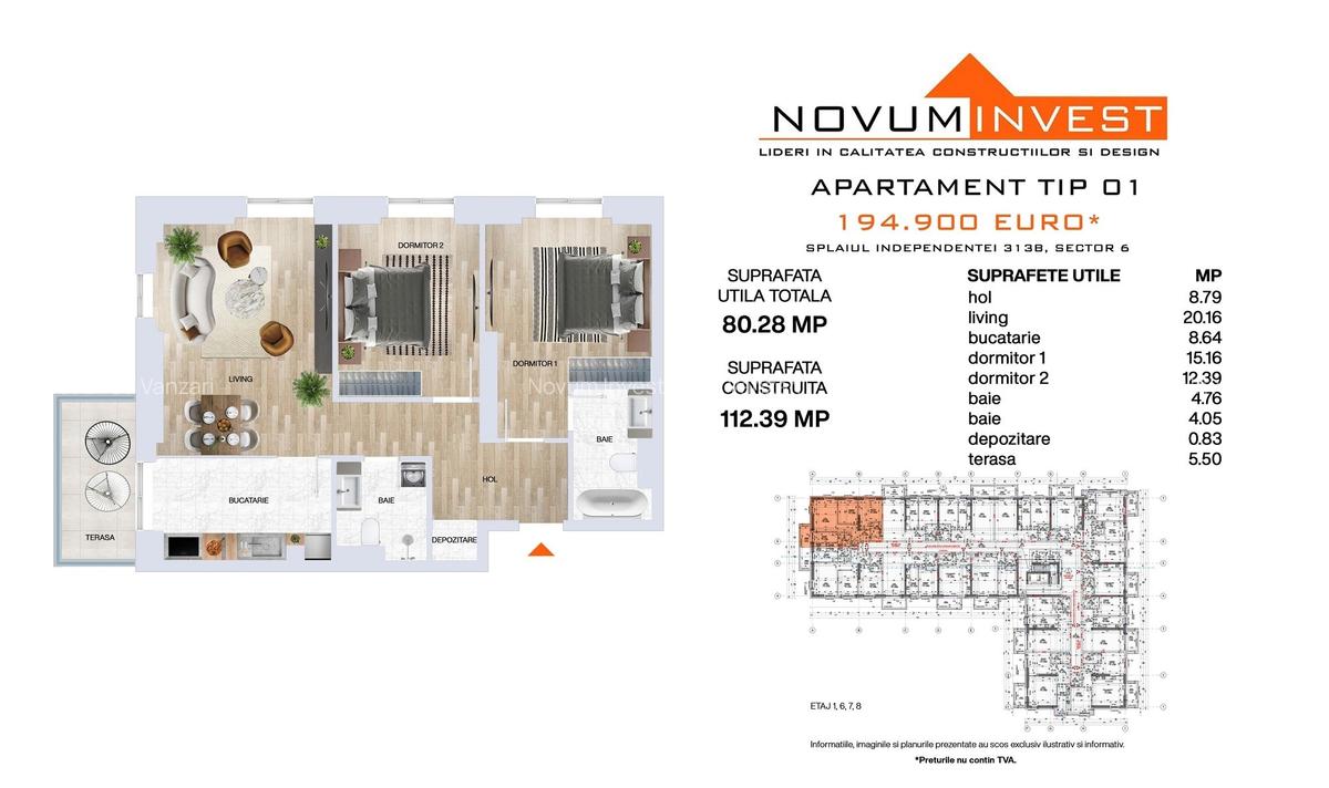 Apartament cu 3 camere decomandat în Grozăvești - 8
