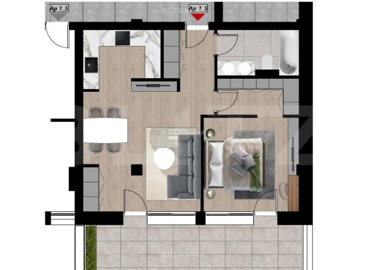 Apartament modern, 79,38 mp, bloc boutique - Zona Dacia - 2