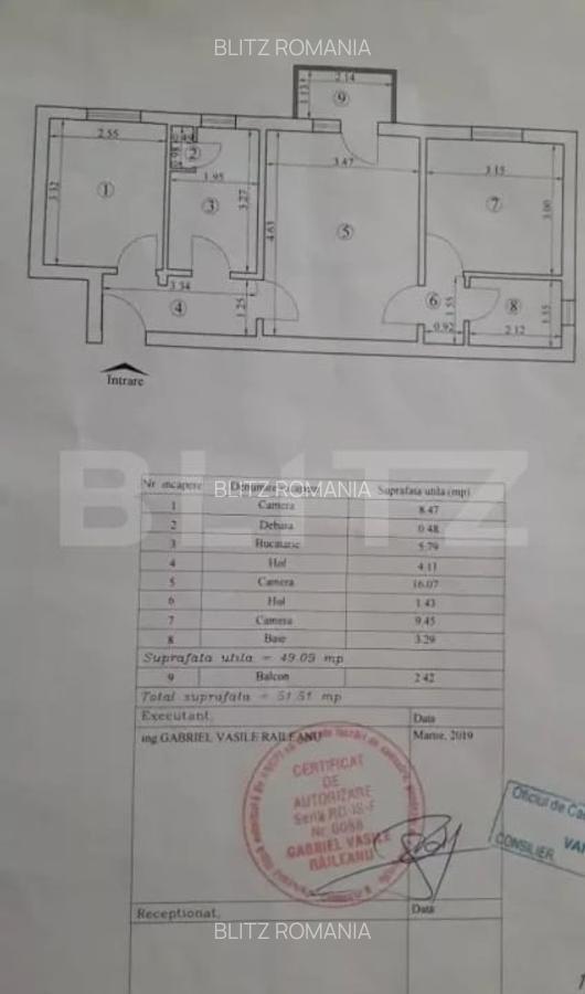 Apartament 3 camere etaj 1 - 10