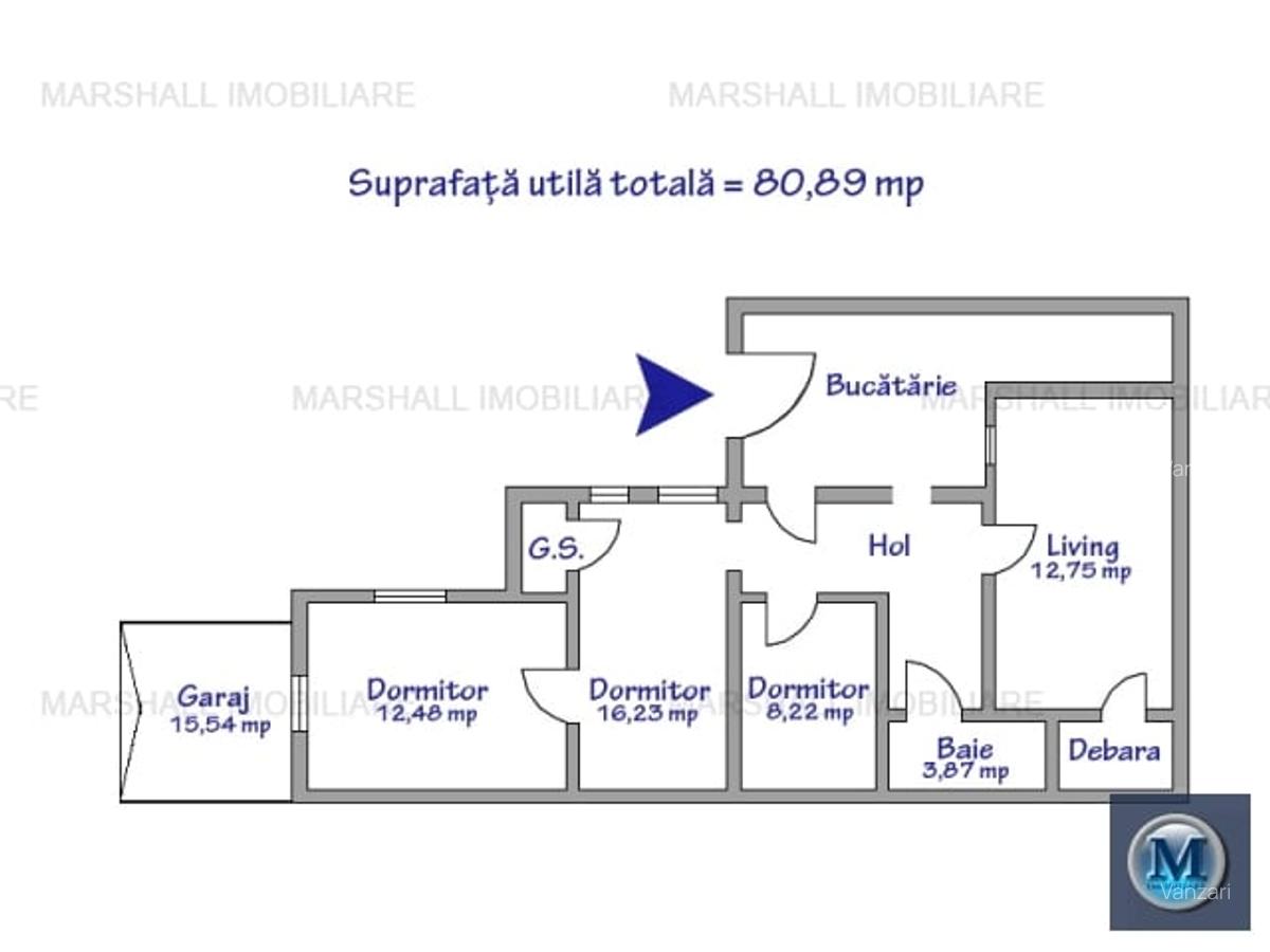 Casa cu 4 camere de vanzare, zona Buna Vestire, 80 mp #16344 - 5