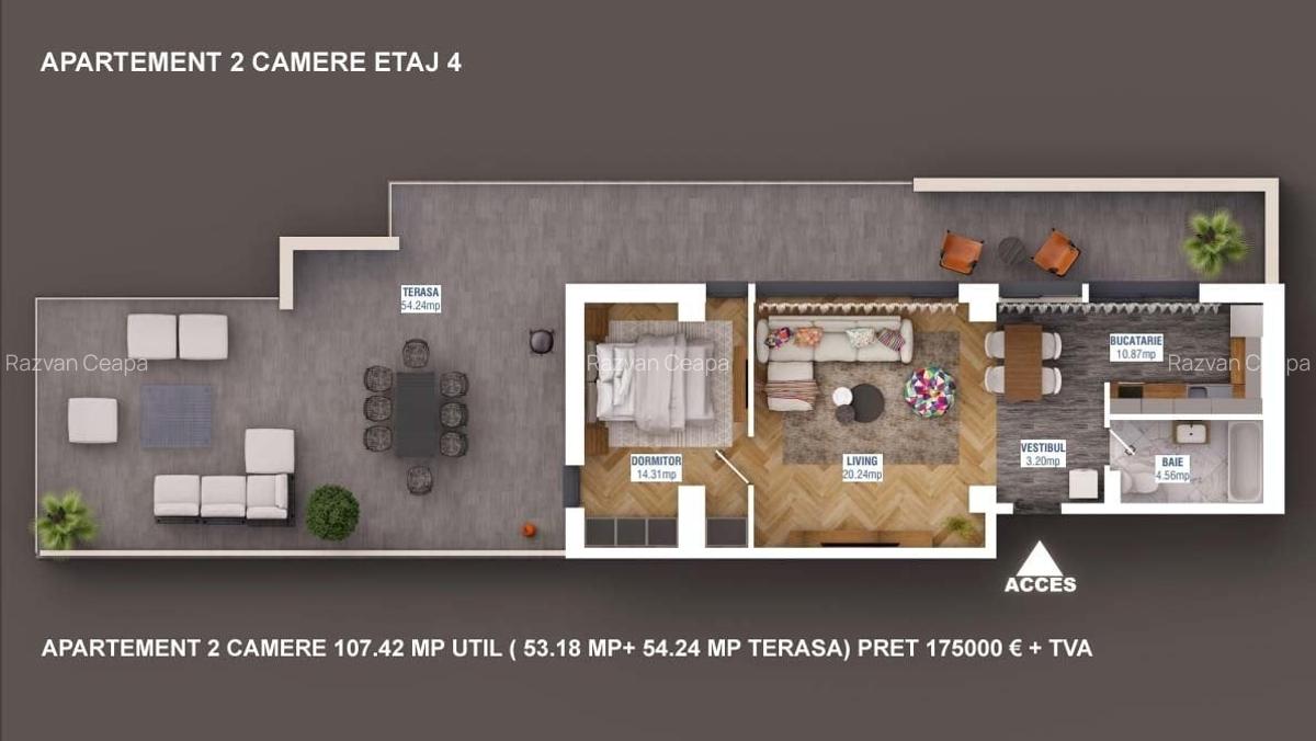 Apartament cu 3 camere în Sisești - 5