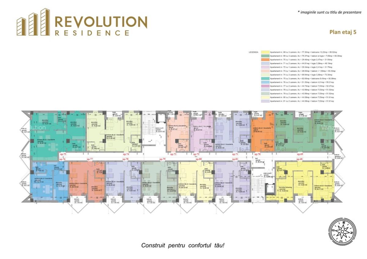 COMISION 0% - Apartamente 3 camere - str.Vasile Alecsandri 72B - 7