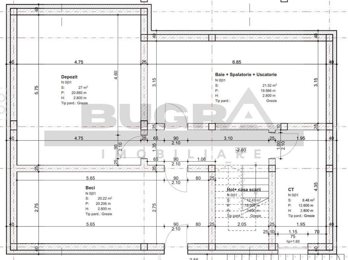 Casa individuala, 250 mp, teren 500 mp,  semifinisata, zona Salicea - 5