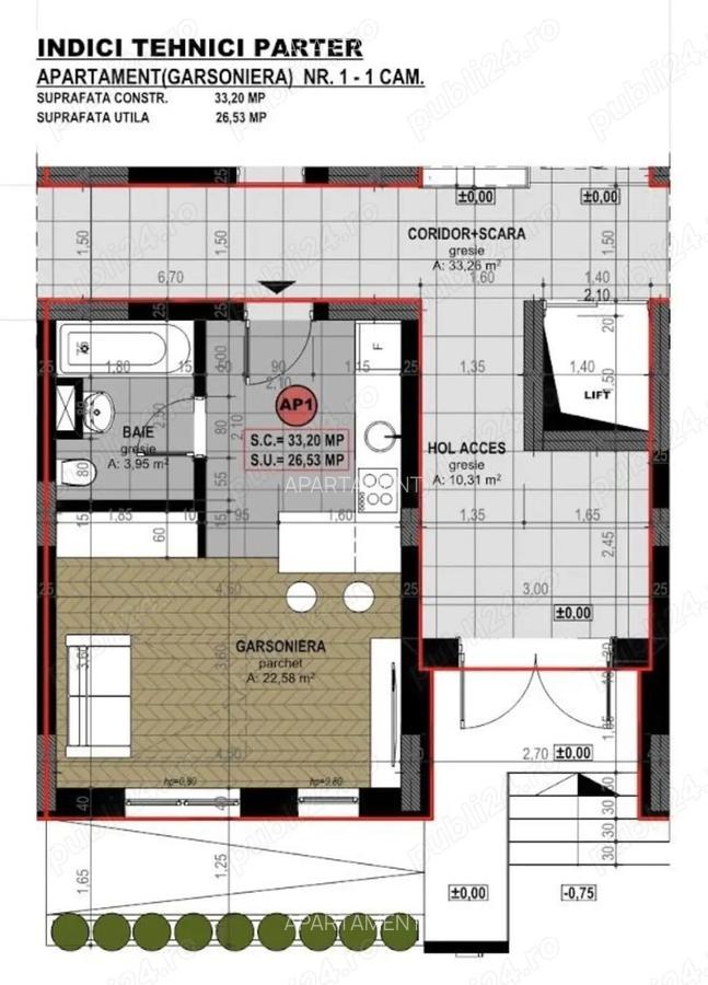 Vand studio garsoniera noua cu loc parcare, Sanmartin, Baile Felix - 1