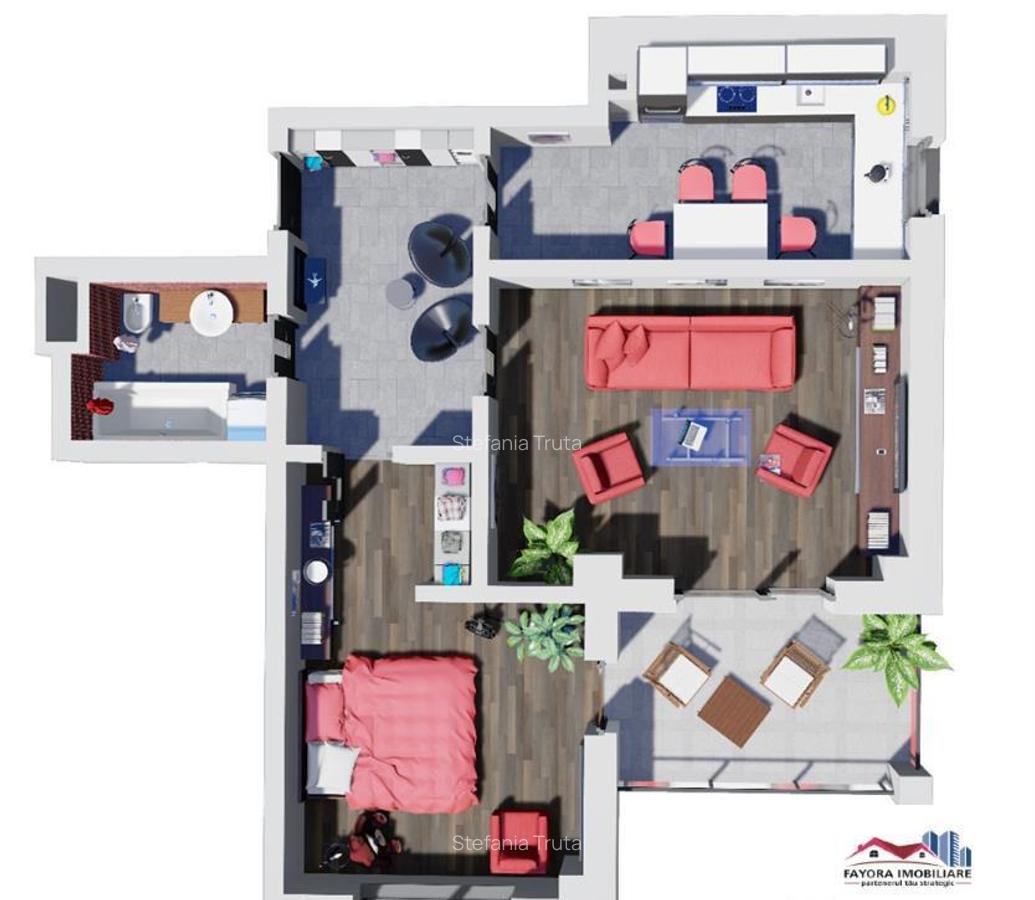 Apartament 2 Camere Tip A2.2 de in Ansamblul Green Residenc - 3