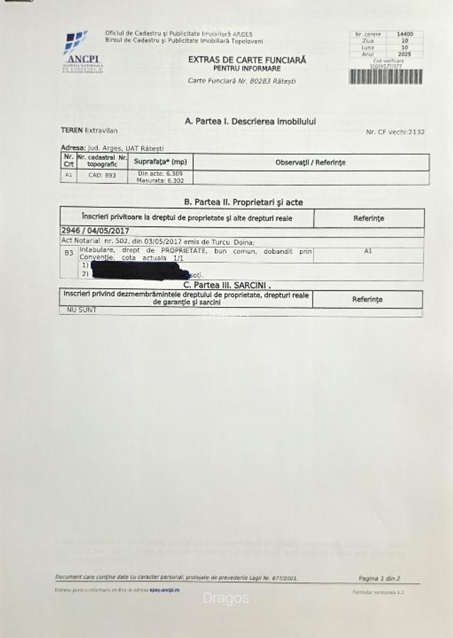 VÂNZARE TEREN - OPORTUNITATE EXCEPȚIONALA - LÂNGĂ AUTOSTRADA A1 ! - 3