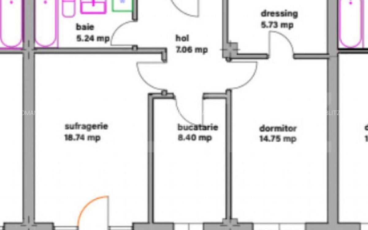 Apartamente moderne cu 2 camere, balcon si dressing - bloc n - 2