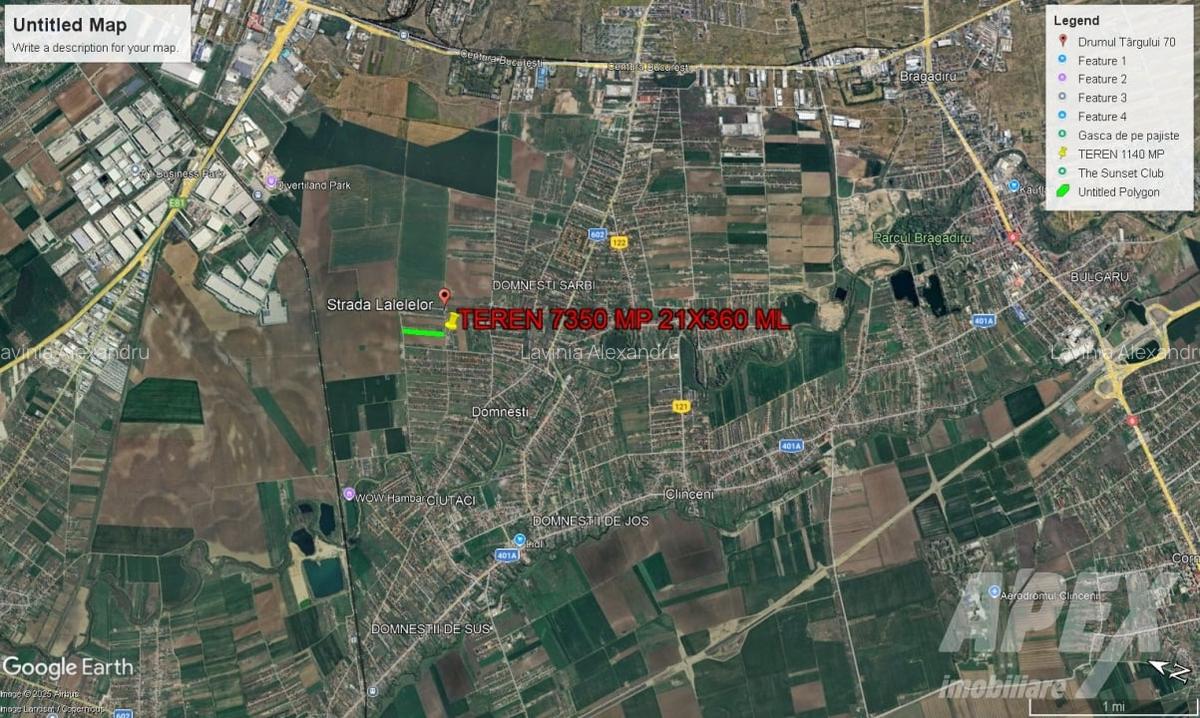 Teren intravilan 7350mp | 42X360 | Toate utilitatile | Zona Domnesti - 2