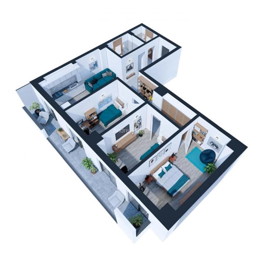 APARTAMENT 4 CAMERE, 103 MP, ETAJ INTERMEDIAR, NICOLINA, comision % !!! - 1