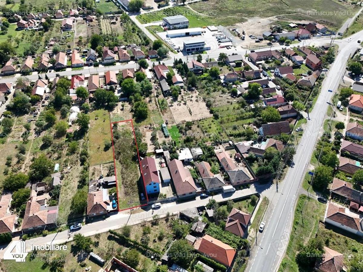 Teren intravilan 1000 mp Zimandul Nou fs.14 ml,cu utilitati(asfalt) - 2