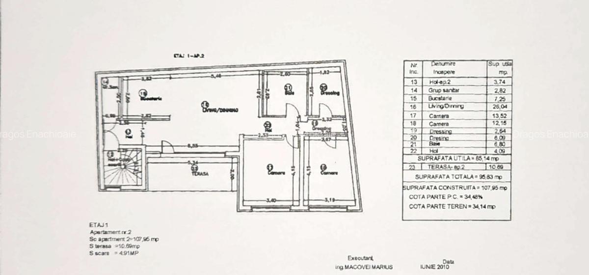 De vanzare 3 camere in bloc nou pe Ghiocei/Stefan cel Mare - 2