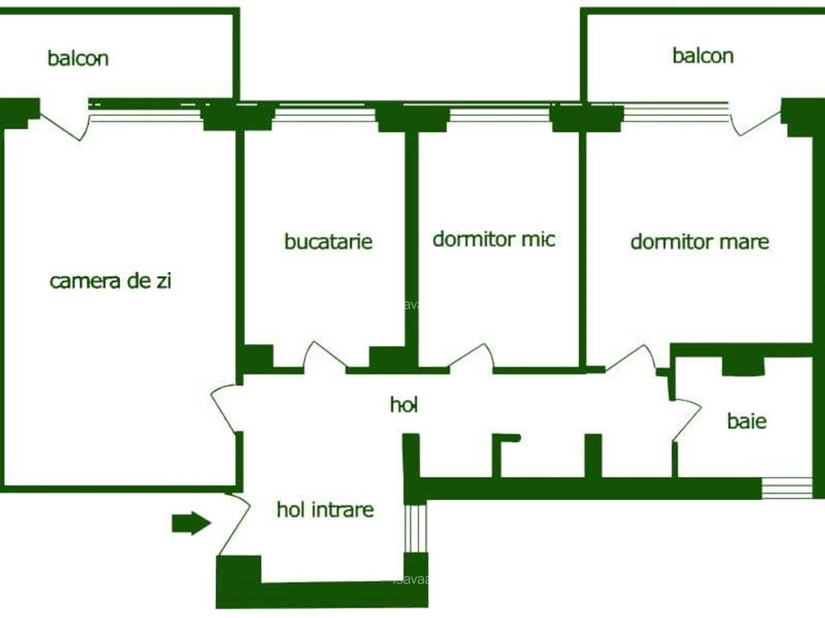 Apartament 3 camere luminos, spatios si bine compartimentat - 3