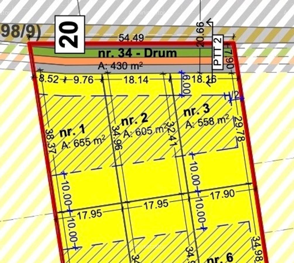Parcela 558 mp fs 18m Sanandrei CF intravilan - 2