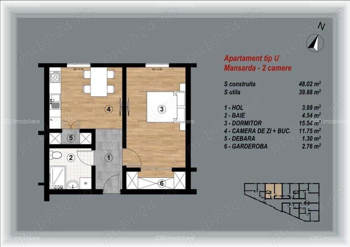 BLOC NOU - zona intersectiei Marinex - apartamente cu 2 camere - 3