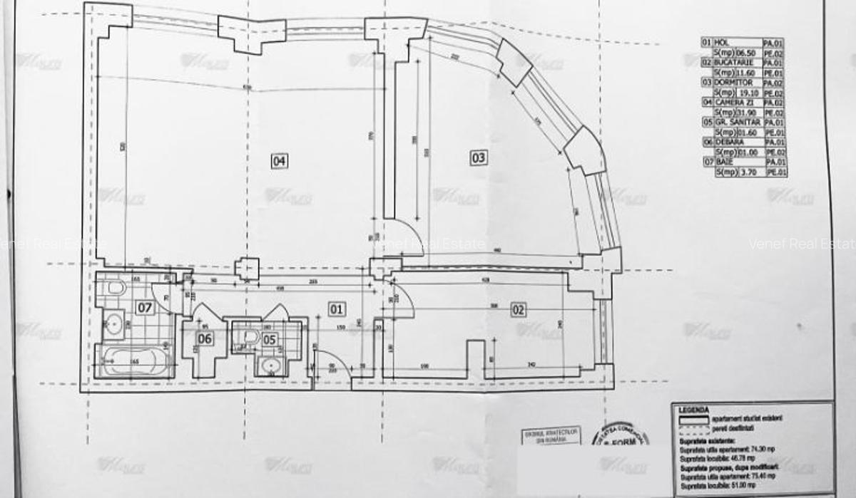 3 camere 75.40 mp an 1993 etaj 1 Rond Alba Iulia Bdul Decebal Metrou Muncii Comision 0% compărător - 10