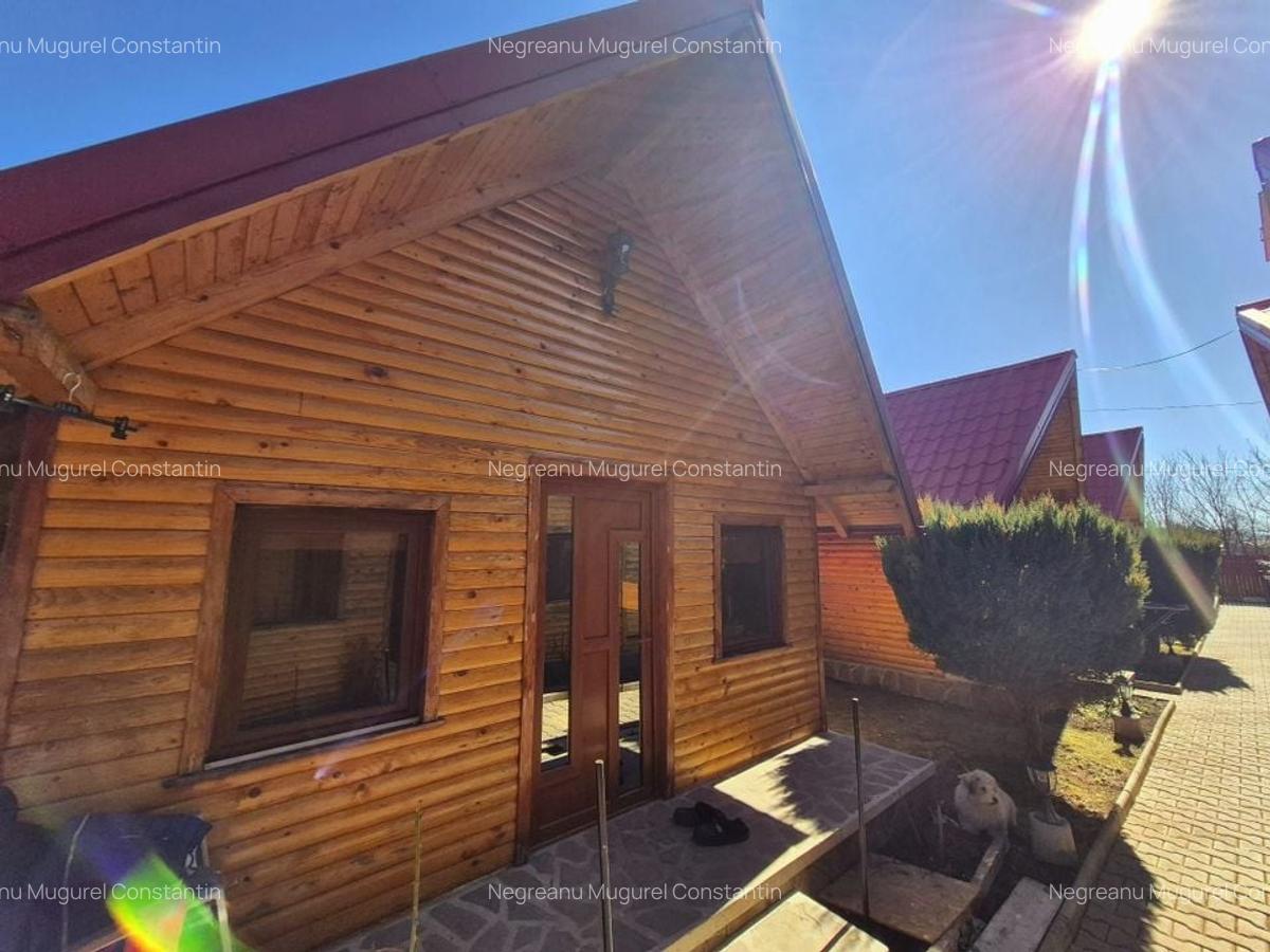 3 Cabane de lemn cu fundatie de beton+Bucatarie, Terasa inchisa, anexa - 3