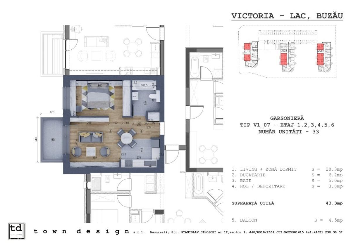 Apartamente noi cu o camera - Victoria Lake Buzau - 4