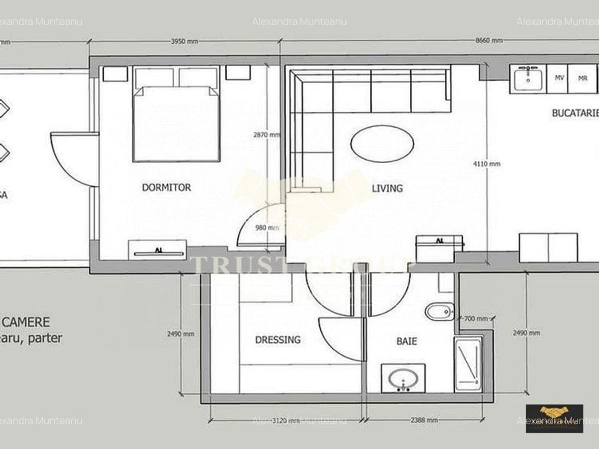 Apartament 2 camere de vanzare Herastrau | Terasa 16mp - 21