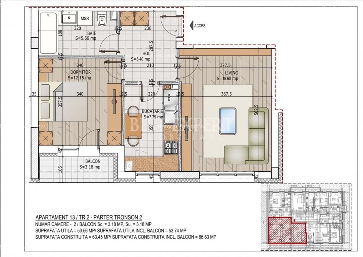 2 Camere Zona Linistita -Acces rapid STB - 1