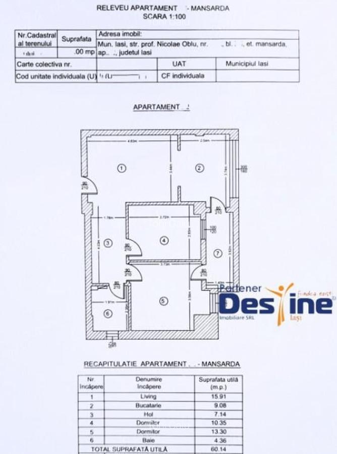 Apartament 3 camere 66 mp, loc de parcare + boxa - Alpha Ba - 1