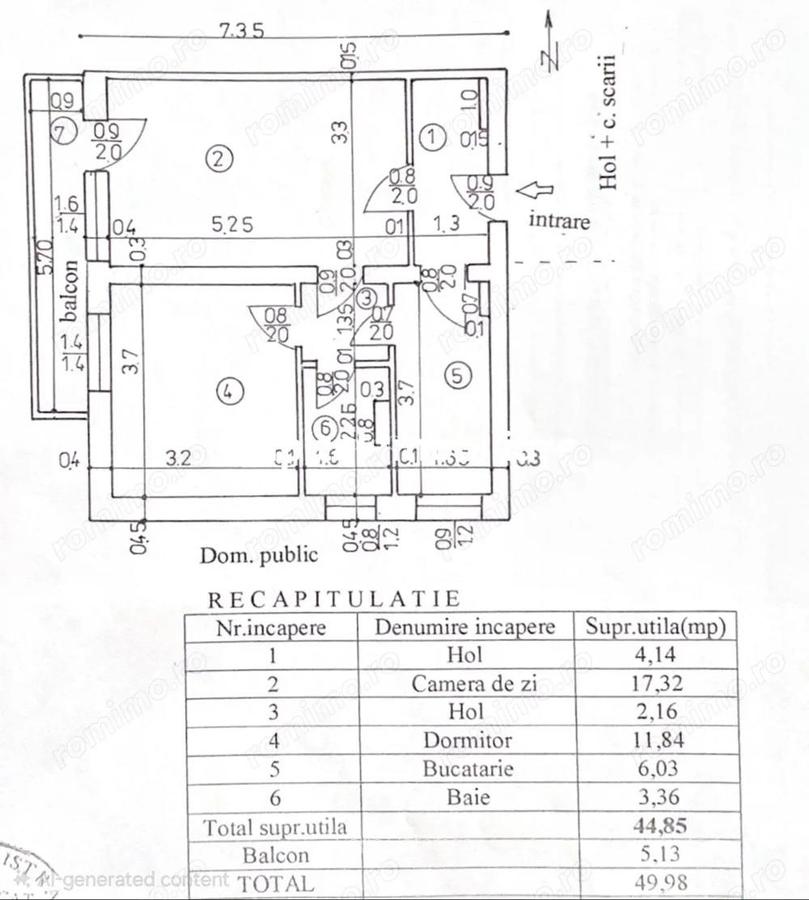 Apartament 2 camere,Ultracentral, et. 1 - 6 Apartament 2 camere,Ultracentral, et. 1 - 6