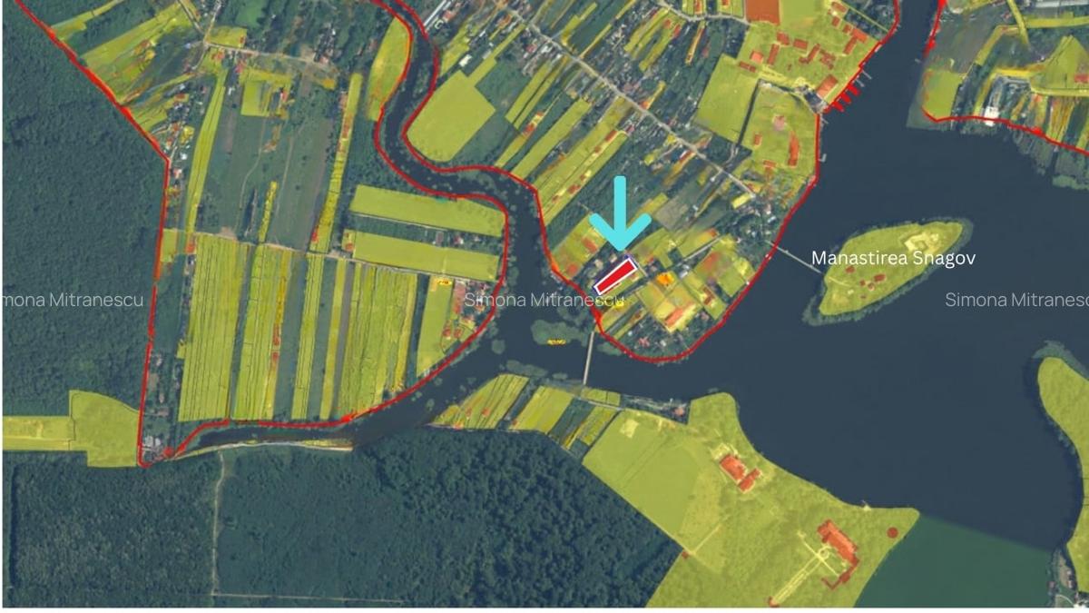 Teren Manastirea Snagov. Deschidere lac 22 m. Front stradal 30 metri. - 4