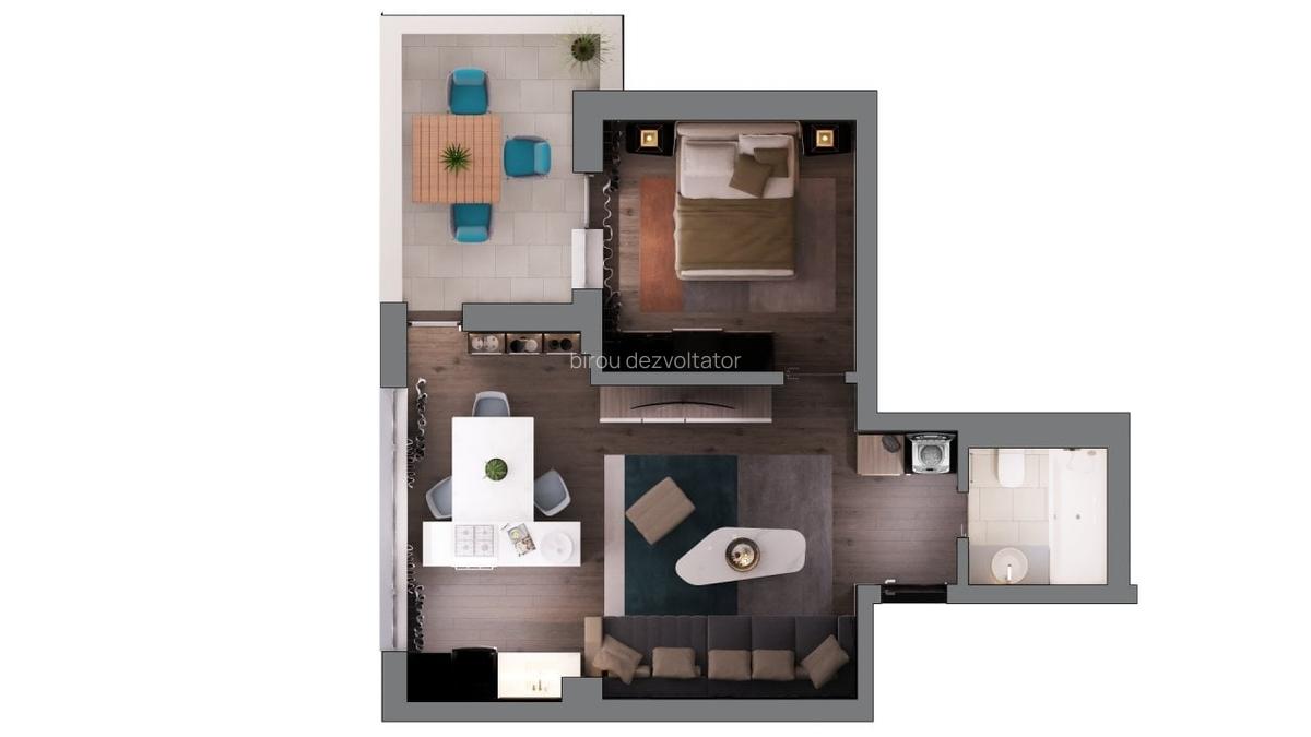 Apartament cu 2 camere semidecomandat în Pipera - 2