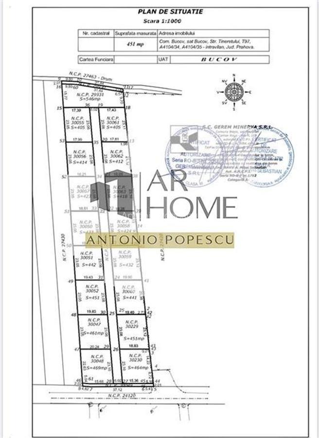 Vanzare teren intravilan, in Bucov, zona de vile nou construite - 1