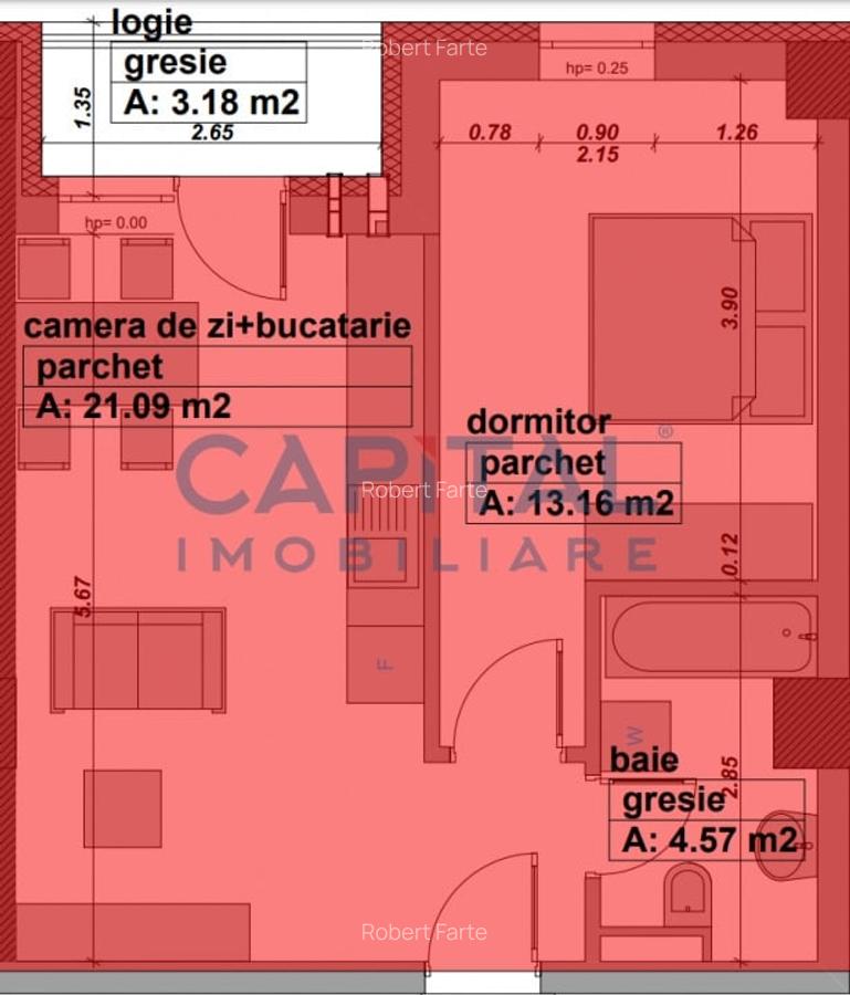 Apartament de vanzare, 2 camere, etaj 1, comision 0% - 2