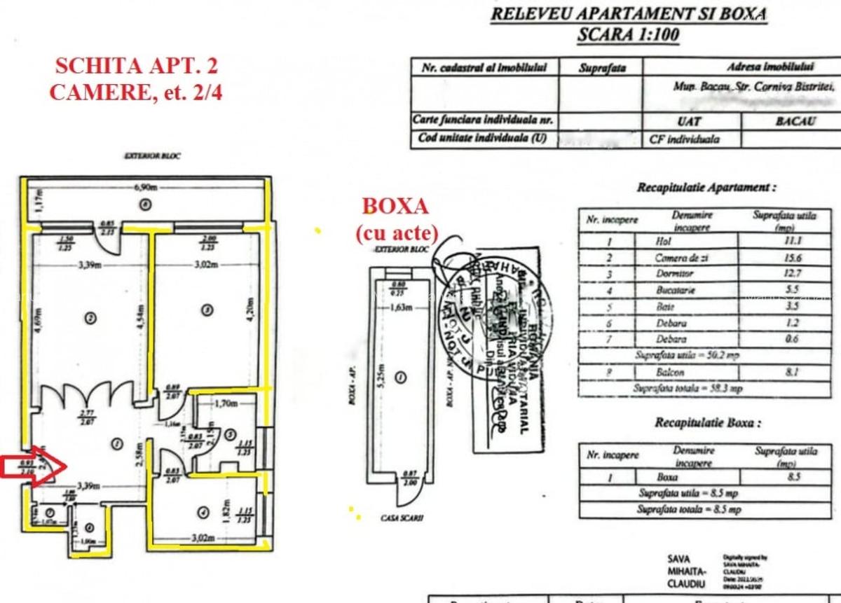 Apartament 2 camere+boxa de vanzare, etaj 2, str. Cornisa, Bacau - 5