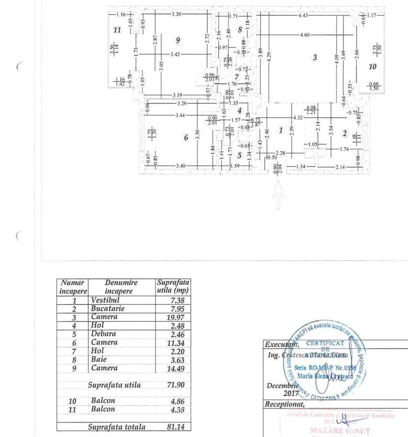Vanzare apartament 3 camere decomandat, Mall Vitan, etaj 1/4, centrala termica - 23