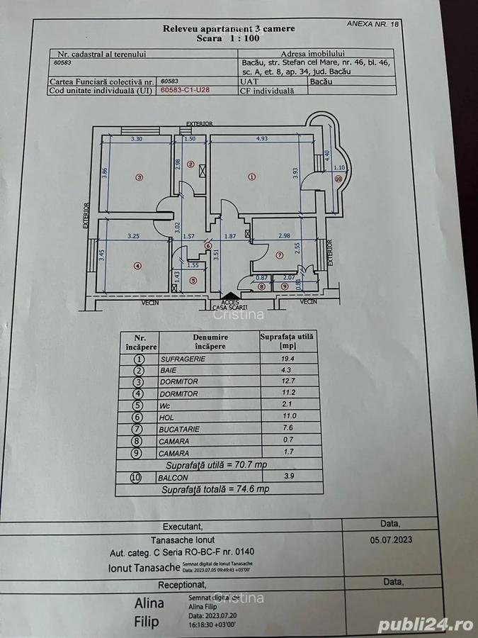 Stefan cel Mare , 3 camere decomandat - 1