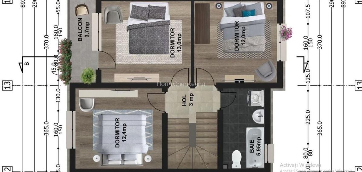 De neratat - vila la alb/4cam,2bai+parcare/centru Popesti Leordeni - 16