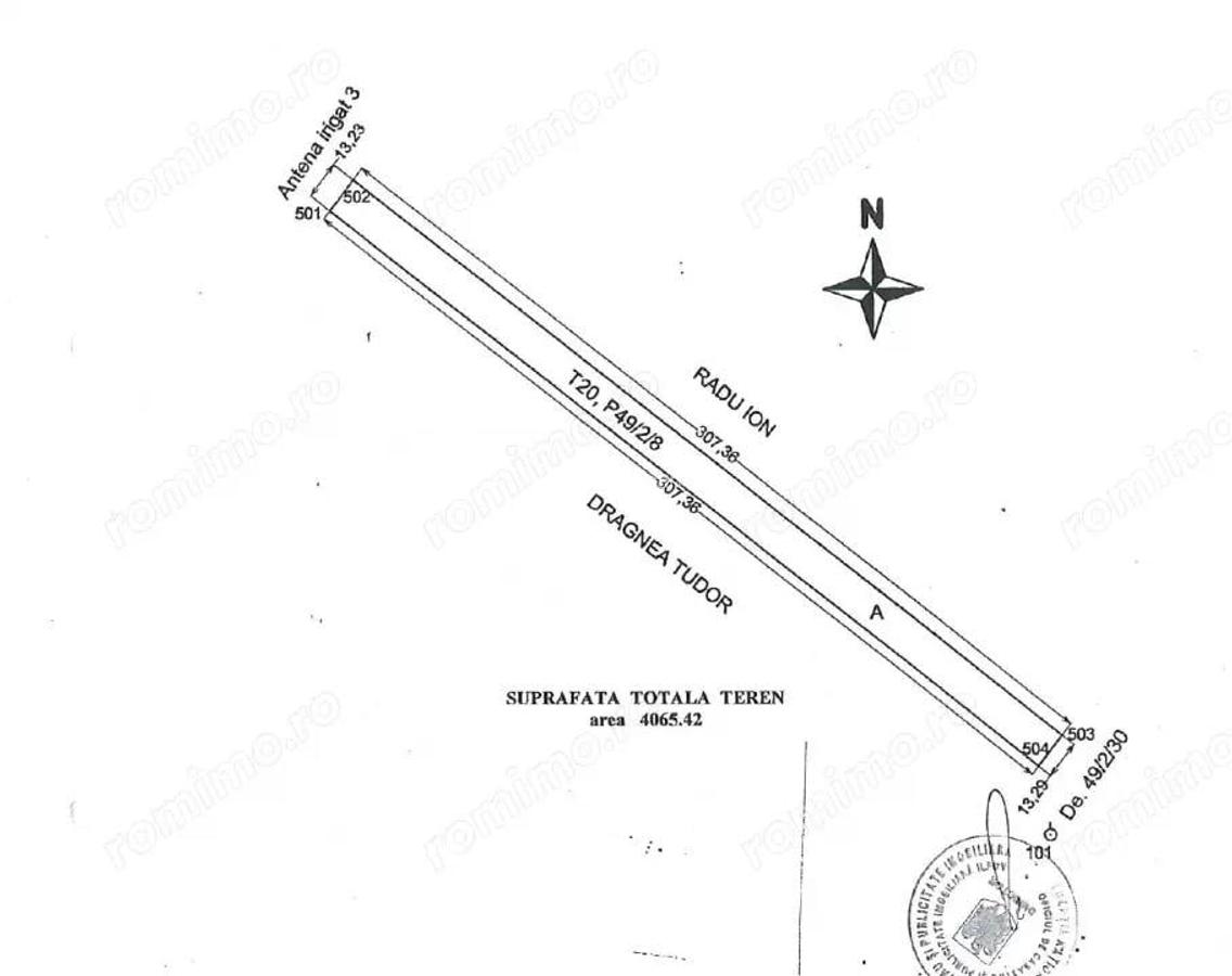 Teren Extravilan In Rate Primaverii Com. Berceni | 4065mp | #EG19 - 2