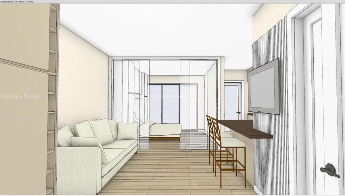 Apartament de 39,49mp cu parcare pe strada Sopor - 1