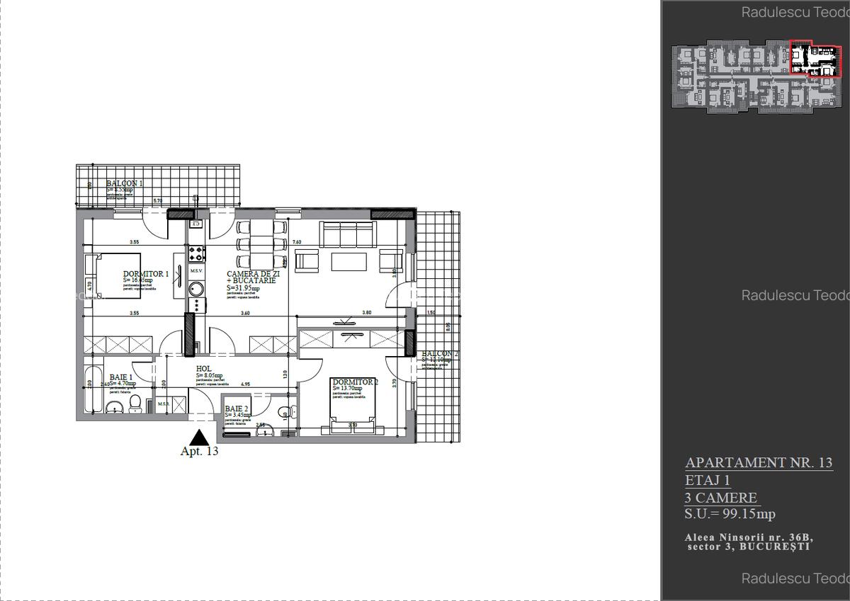 Apartamente 3 camere, Trapezului, P+2, Bloc NOU 2026! - 3