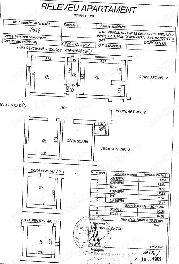 Persoana fizica. Vand apartament 3 camere Pia?a Ovidiu. Casa Magrin - 2
