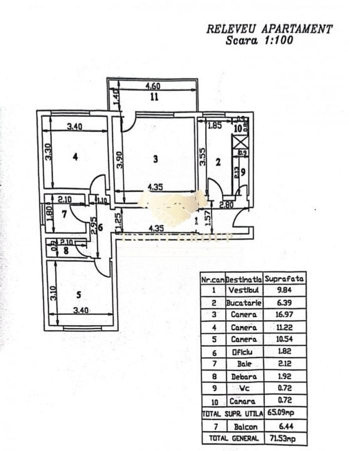 Apartament cu 4 camere decomandat în P-ța Victoriei - 27