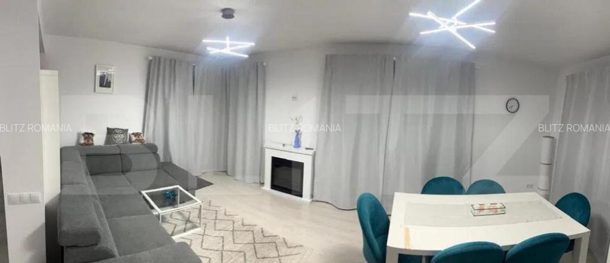 Casa mobilat modern, 3 camere, dressing, parcare, curte 450 - 4