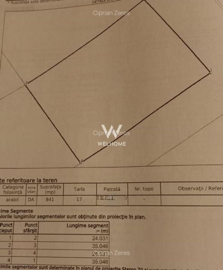 Teren Construcții intravilan de 841 mp, în Exterior Nord - 3