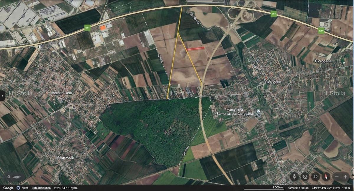 Teren de vânzare com Ciorogirla,intravilan,11300 mp,20 euro - 2